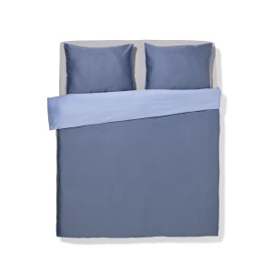 HEMA HEMA Dekbedovertrek 240x200/220cm Hotel Katoen Satijn Blauw (lichtblauw)