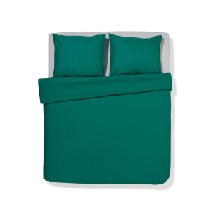 HEMA HEMA Dekbedovertrek 240x200/220cm Zacht Katoen Donkergroen (middengroen)