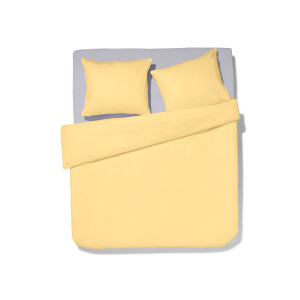 HEMA HEMA Dekbedovertrek 200x200/220cm Zacht Katoen Lichtgeel (geel)