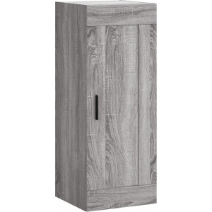 vidaXL - Wandkast - 34,5x34x90 - cm - bewerkt - hout - grijs - sonoma - eikenkleurig