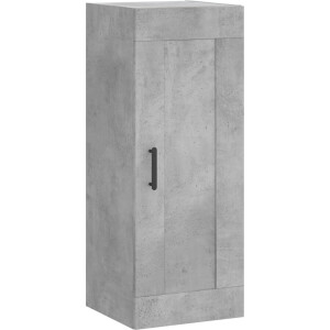 vidaXL - Wandkast - 34,5x34x90 - cm - bewerkt - hout - betongrijs