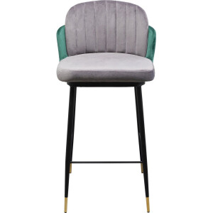 Barkruk Hojas grijs en groen Kare Design