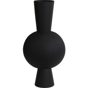 Light & Living Vaas Kavandu - Zwart - 31x20x60cm - Metaal - Modern - Bloemenvaas - Woondecoratie - Decoratieve vaas voor woonkamer of slaapkamer