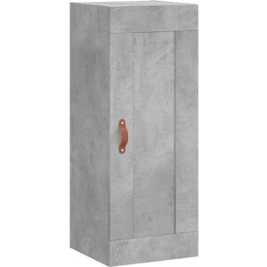 vidaXL - Wandkast - 34,5x34x90 - cm - bewerkt - hout - betongrijs