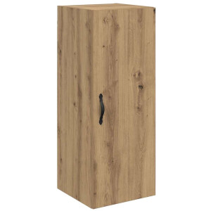 vidaXL - Wandkast - Artisan - Eiken - 34,5 - x - 34 - x - 90 - cm - Bewerkt - hout