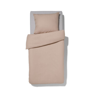 HEMA HEMA Dekbedovertrek 140x200/220cm Zacht Katoen Taupe (taupe)