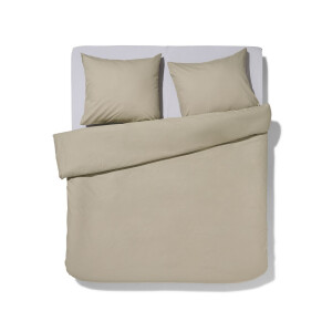 HEMA HEMA Dekbedovertrek 240x200/220cm Zacht Katoen Grijs Groen (groen)