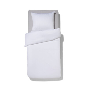 HEMA HEMA Dekbedovertrek 140x200/220cm Hotel Katoen Satijn Wit (wit)