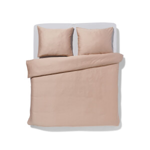 HEMA HEMA Dekbedovertrek 240x200/220cm Satijn Taupe (taupe)