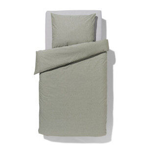 HEMA HEMA Dekbedovertrek 140x200/220cm Chambray Groen (groen)