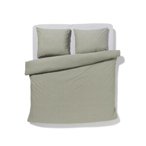 HEMA HEMA Dekbedovertrek 200x200/220cm Chambray Groen (groen)