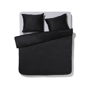 HEMA HEMA Dekbedovertrek 240x200/220cm Hotel Katoen Satijn Zwart (zwart)