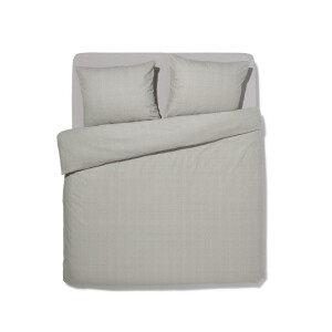 HEMA HEMA Dekbedovertrek Flanel 200x200/220 Melange Grijs (lichtgrijs)