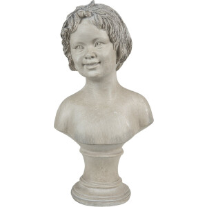 Clayre & Eef Beeld Meisje 14x9x27 cm Beige Polyresin