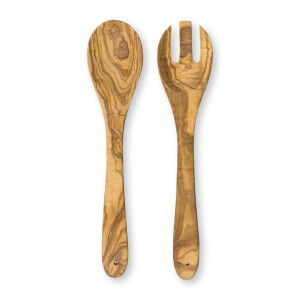 Slabestek olijfhout - bruin - set van 2