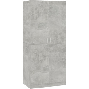 vidaXL - Kledingkast - 80x52x180 - cm - bewerkt - hout - betongrijs