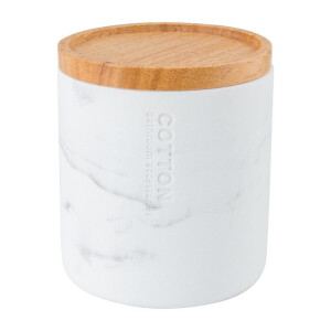Voorraadpot marmer - wit - 11 cm hoog