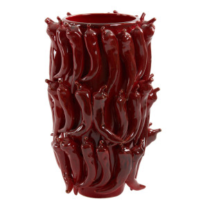 Light & Living Vaas 'Pepper' Keramiek, 39cm, kleur Rood