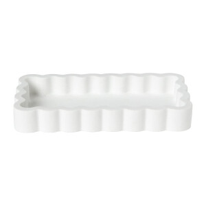 Badkamer plateau golf - wit - 3x18x10 cm