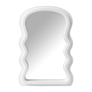 Make-up spiegeltje wave - wit - 26x17.7x2.7 cm