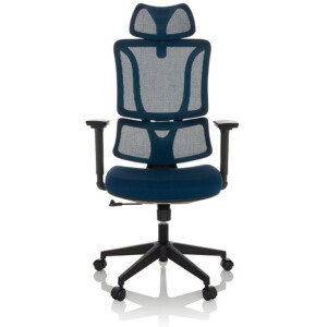 Bureaustoel / draaistoel ERGOMY zitting stof / rugleuning mesh blauw mybuero