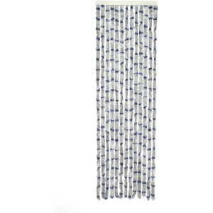 Travellife - Vliegengordijn - Chenille - Stripe - 185x56 - cm - grijs - en - blauw