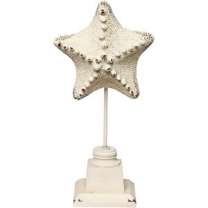 Clayre & Eef Decoratie Beeld 6PR1039 15*9*32 cm - Wit Kunststof  Decoratief Figuur  Decoratieve Accessoires  Woonaccessoires