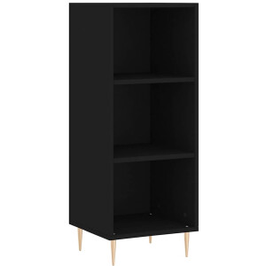 vidaXL - Dressoir - 34,5x32,5x90 - cm - bewerkt - hout - zwart