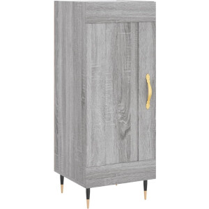 vidaXL - Dressoir - 34,5x34x90 - cm - bewerkt - hout - grijs - sonoma - eikenkleurig