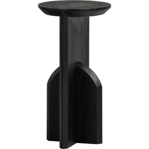 WOOOD smalle bijzettafel Kioni - Acacia Hout - Zwart - 58x30x30 cm
