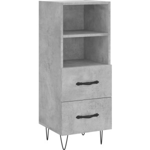 vidaXL - Dressoir - 34,5x34x90 - cm - bewerkt - hout - betongrijs