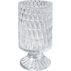 Clayre & Eef Vaas Ø 10x18 cm Transparant Glas