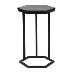 LABEL51 Bijzettafel 'Slide' Zwart Mangohout, 40cm