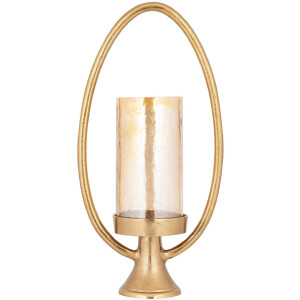 PTMD Windlicht Berido - 27x14x55 cm - Aluminium - Goud