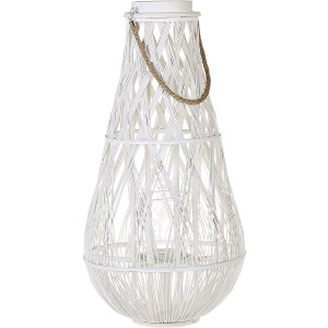 BELIANI TONGA - Lantaarn - Wit - Bamboehout