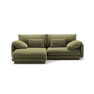 3-zits hoekbank Torino links velvet | Micadoni