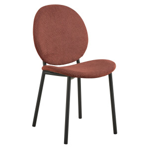 Bendt Eetkamerstoel 'Vic' Geweven stof, kleur Terracotta