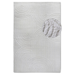 Vloerkleed Chappe Crème Wit 200x280 Cm Hoogpolig Elle Decoration - Dekbed-Discounter.nl
