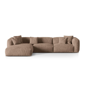 3-zits hoekbank Martina links velvet | Micadoni