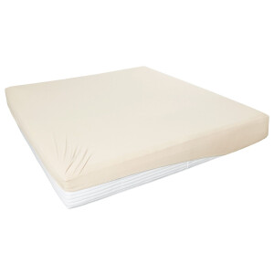 Primera elastan-jersey hoeslaken met rondom elastiek, 90-200 x 200 cm. (Ecru, 90-100 x 200 cm)