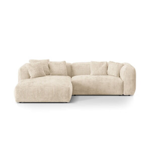 2-zits hoekbank Martina ribstof links | Micadoni