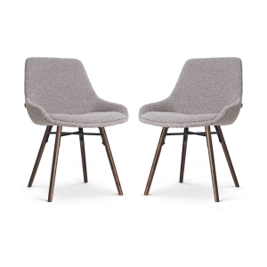 Set van 2 eetkamerstoelen Nena-Isa bouclé | Nolon