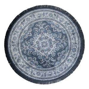 Dutchbone Rond Vloerkleed 'Bodega' 175cm, kleur Blue