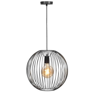 Leen Bakker - Hanglamp Xavier - 150xØ40 Cm - Metaal - Zwart