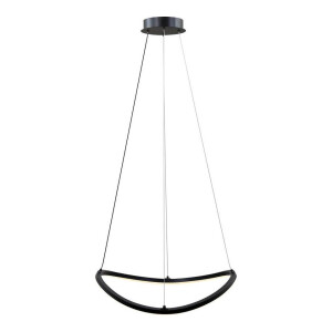 Leen Bakker - Hanglamp Joa LED - Mat - 110xØ52 Cm - Metaal - Zwart