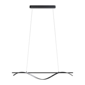 Leen Bakker - Hanglamp Joa LED - Mat - 120x100x12 Cm - Metaal - Zwart