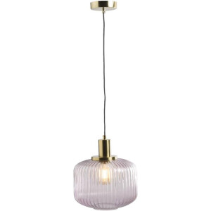 40% korting - Leen Bakker - Hanglamp Femme - 120x25x25 Cm - Glas - Roze