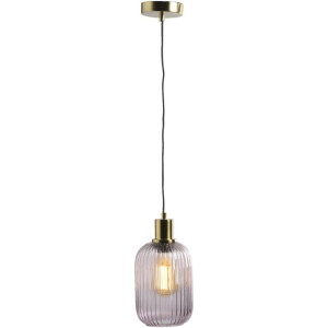 40% korting - Leen Bakker - Hanglamp Femme - 120x25xØ14 Cm - Glas - Roze