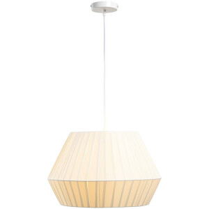 Leen Bakker - Hanglamp Feline E27 - 80x45x45 Cm - Stof - Wit