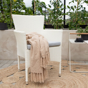 Nohr Tuinstoel 'Theressa' Wicker, kleur Wit